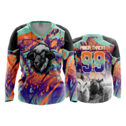 3749 WOMENS V NECK LONGSLEEVE BS-MINOR-THREAT-1