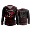 3689 WOMENS V NECK LONGSLEEVE DYNAMITES-BLACK-ALT