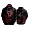 3689 UNISEX FLEECE HOODY DYNAMITES-BLACK-ALT