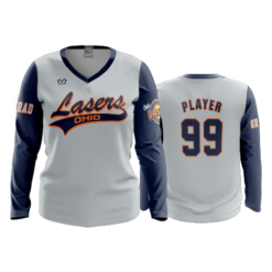 2909 WOMENS V NECK LONGSLEEVE LASERS-ORANGE-2024-2