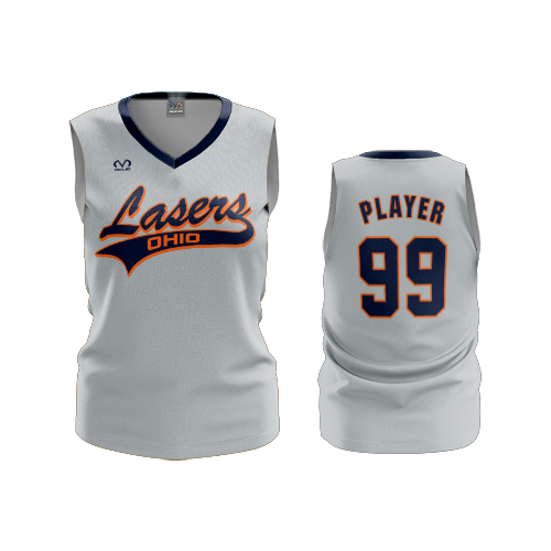 2909 WOMENS V NECK SLEEVELESS LASERS-ORANGE-2024-2