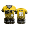 3757 WOMENS V NECK IMPACT-GOLD-1