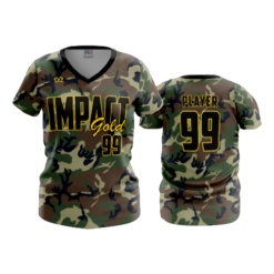 3757 WOMENS V NECK IMPACT-GOLD-2