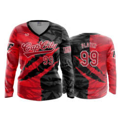 3770 WOMENS V NECK LONGSLEEVE CAP-CITY-FORCE-1