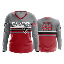 3770 WOMENS V NECK LONGSLEEVE CAP-CITY-FORCE-2