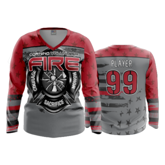 3753 WOMENS V NECK LONGSLEEVE CORNING-FIRE-1