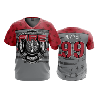 3753 MENS SPORT V NECK CORNING-FIRE-1