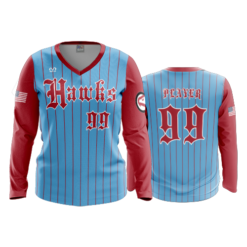 3283 WOMENS V NECK LONGSLEEVE OHIO-REDHAWKS-BLACK-12U-1