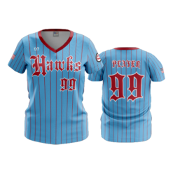 3283 WOMENS V NECK OHIO-REDHAWKS-BLACK-12U-1