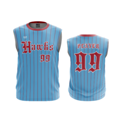 3283 MENS SPORT CREW NECK SLEEVELESS OHIO-REDHAWKS-BLACK-12U-1
