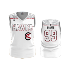 3283 WOMENS V NECK SLEEVELESS OHIO-REDHAWKS-BLACK-12U-2