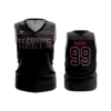 3283 WOMENS V NECK SLEEVELESS REDHAWKS-BLACK-12U-3