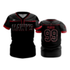 3283 WOMENS 2 BUTTON SCOOP NECK REDHAWKS-BLACK-12U-3