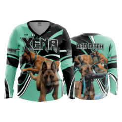 3739 WOMENS V NECK LONGSLEEVE BAD-BITCH-1