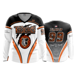 2217 WOMENS V NECK LONGSLEEVE TIGERS-2