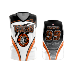 2217 WOMENS V NECK SLEEVELESS TIGERS-2