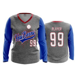 3764 WOMENS V NECK LONGSLEEVE HAS-BEENS-1