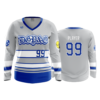 1986 WOMENS V NECK LONGSLEEVE DGP&E-GREY-ROYAL-WHITE
