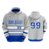 1986 UNISEX FLEECE HOODY DGP&E-GREY-ROYAL-WHITE