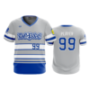 1986 MENS SPORT V NECK DGP&E-GREY-ROYAL-WHITE