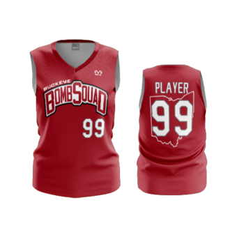 3486 WOMENS V NECK SLEEVELESS BUCKEYE-BOMB-SQUAD-3
