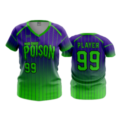 3773 WOMENS V NECK MID-OHIO-POISON-1