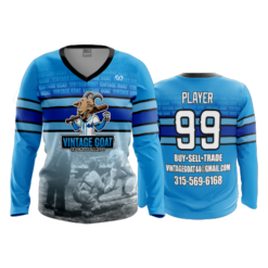 1308 WOMENS V NECK LONGSLEEVE VINTAGE-GOAT-1