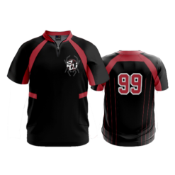 3488 UNISEX DERBY JACKET SHORT SLEEVE BLACK-WIDOWS-ADDONS