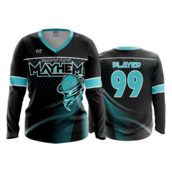 2500 WOMENS V NECK LONGSLEEVE MIDWEST-MAYHEM-BLACK