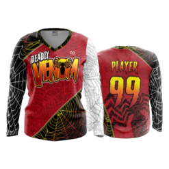 3783 WOMENS V NECK LONGSLEEVE DEADLY-VENOM-1