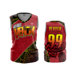 3783 WOMENS V NECK SLEEVELESS DEADLY-VENOM-1