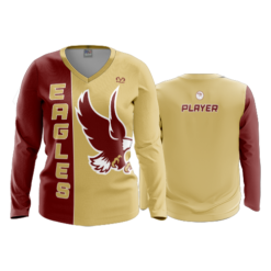 3784 WOMENS V NECK LONGSLEEVE EAGLES-WRESTLING