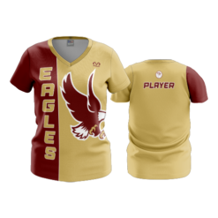 3784 WOMENS V NECK EAGLES-WRESTLING