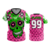 3781 WOMENS V NECK SUGAR-SKULL-POP-SLO