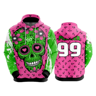 3781 UNISEX FLEECE HOODY SUGAR-SKULL-POP-SLO