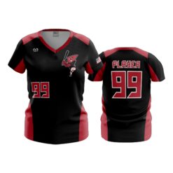 3185 WOMENS V NECK PIKETON-BASEBALL-1