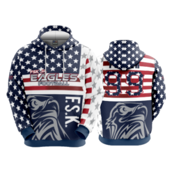 2385 UNISEX FLEECE HOODY FSK-EAGLES-FOOTBALL
