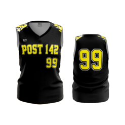 3185 WOMENS V NECK SLEEVELESS SHOCKERS-2