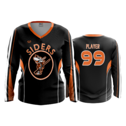 3257 WOMENS V NECK LONGSLEEVE SIDERS-BBALL