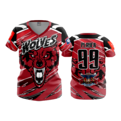3788 WOMENS V NECK WOLVES-2023-1