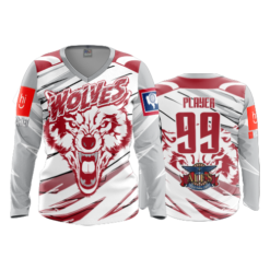 3788 WOMENS V NECK LONGSLEEVE WOLVES-2023-2