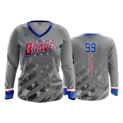 3742 WOMENS V NECK LONGSLEEVE BRAVE-1