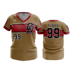 3796 WOMENS V NECK GOLD-1