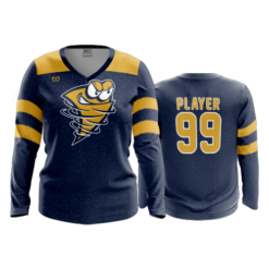 3786 WOMENS V NECK LONGSLEEVE LANCASTER-GALES-SPECKLE