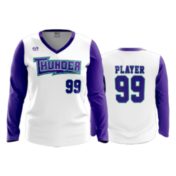 3809 WOMENS V NECK LONGSLEEVE THUNDER-FP-1