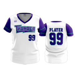 3809 WOMENS V NECK THUNDER-FP-1