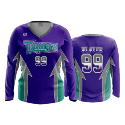 3809 WOMENS V NECK LONGSLEEVE THUNDER-FP-2