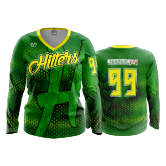 3811 WOMENS V NECK LONGSLEEVE HITTERS-1