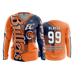 3800 WOMENS V NECK LONGSLEEVE EC-BULLETS-1