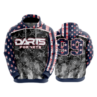 2386 UNISEX FLEECE HOODY DARTS-FOR-VETS-1